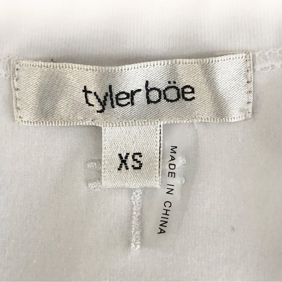 Tyler Boe White round neck, puff sleeve top - Picture 5 of 9